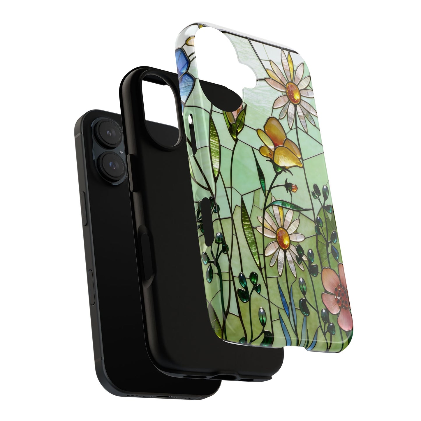 Wildflower Stained Glass Style Phone Case