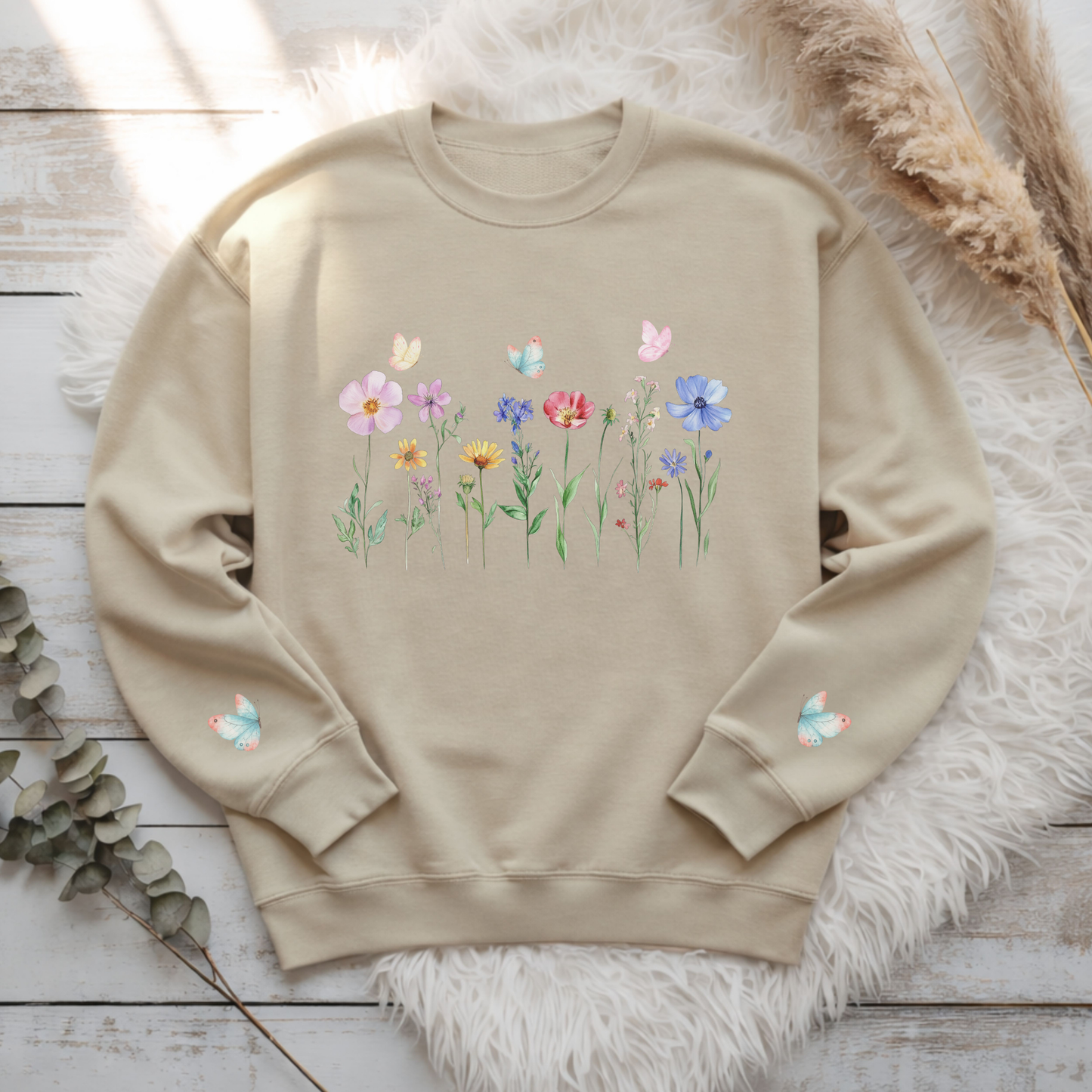 Wildflowers and Butterflies Premium Sweatshirt