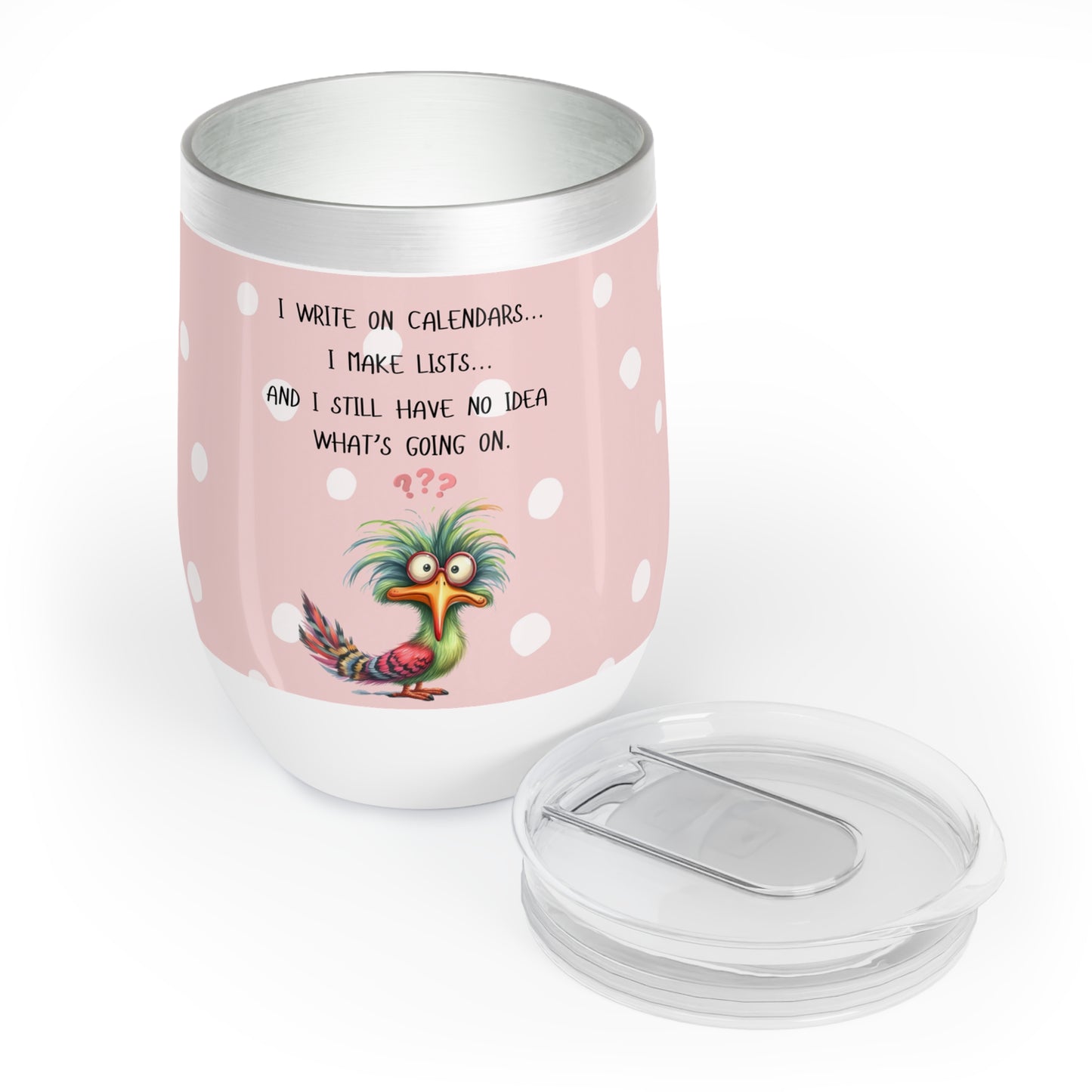 No Idea What's Going On - Wine Tumbler