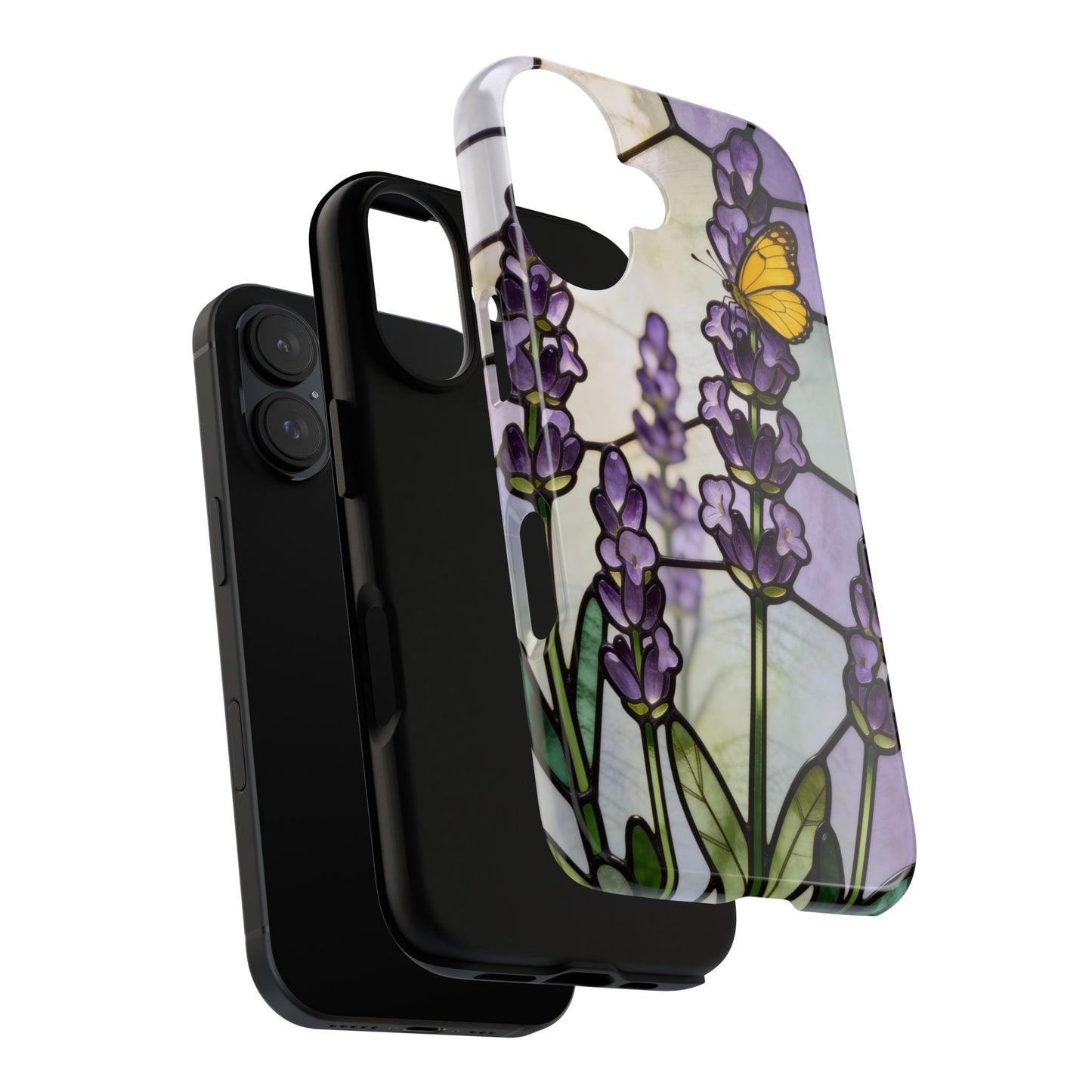 Lavender Stained Glass Style Phone Case