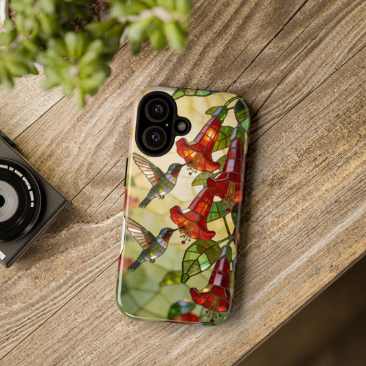 Hummingbird Stained Glass Style Phone Case