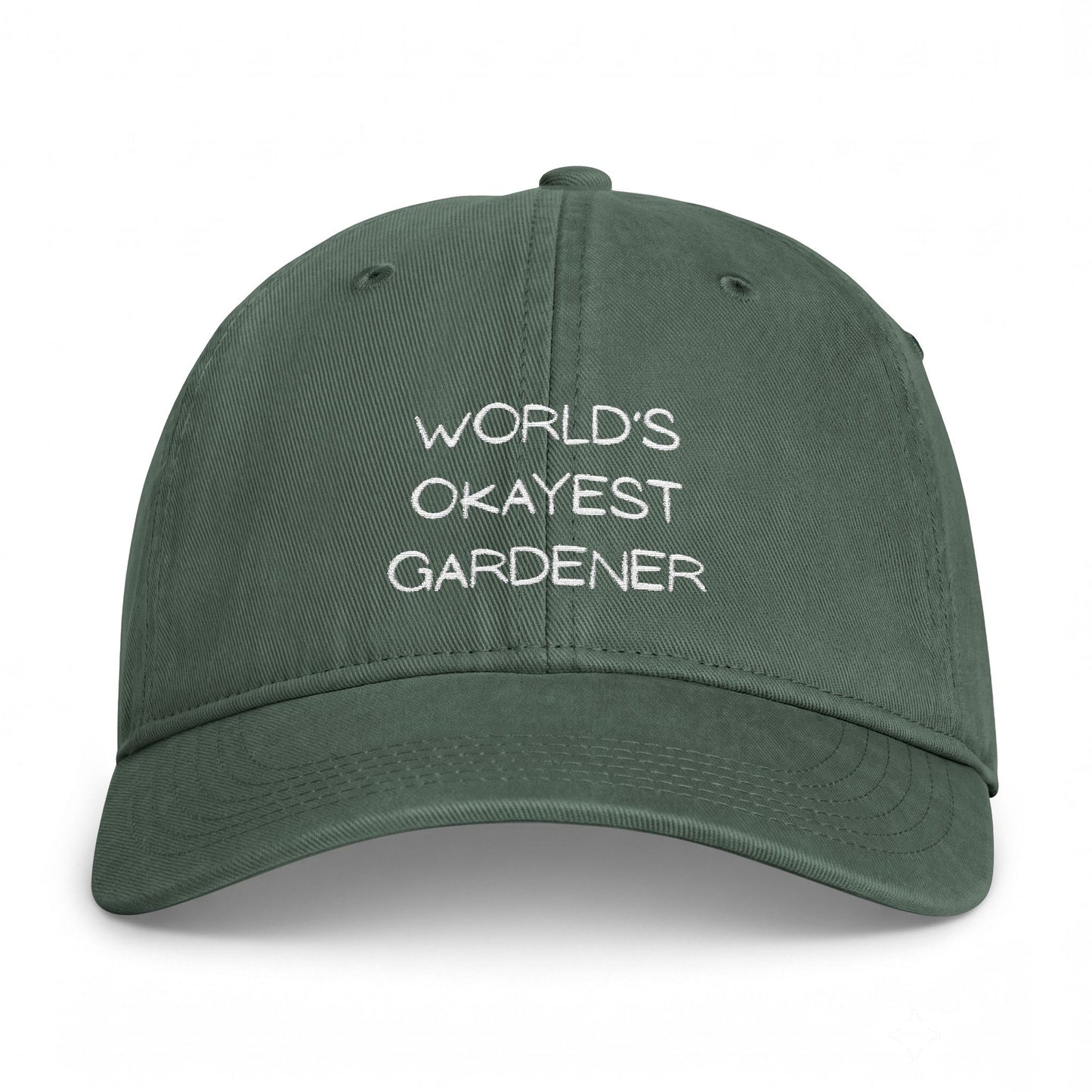 Worlds Okayest Gardener Embroidered Cap