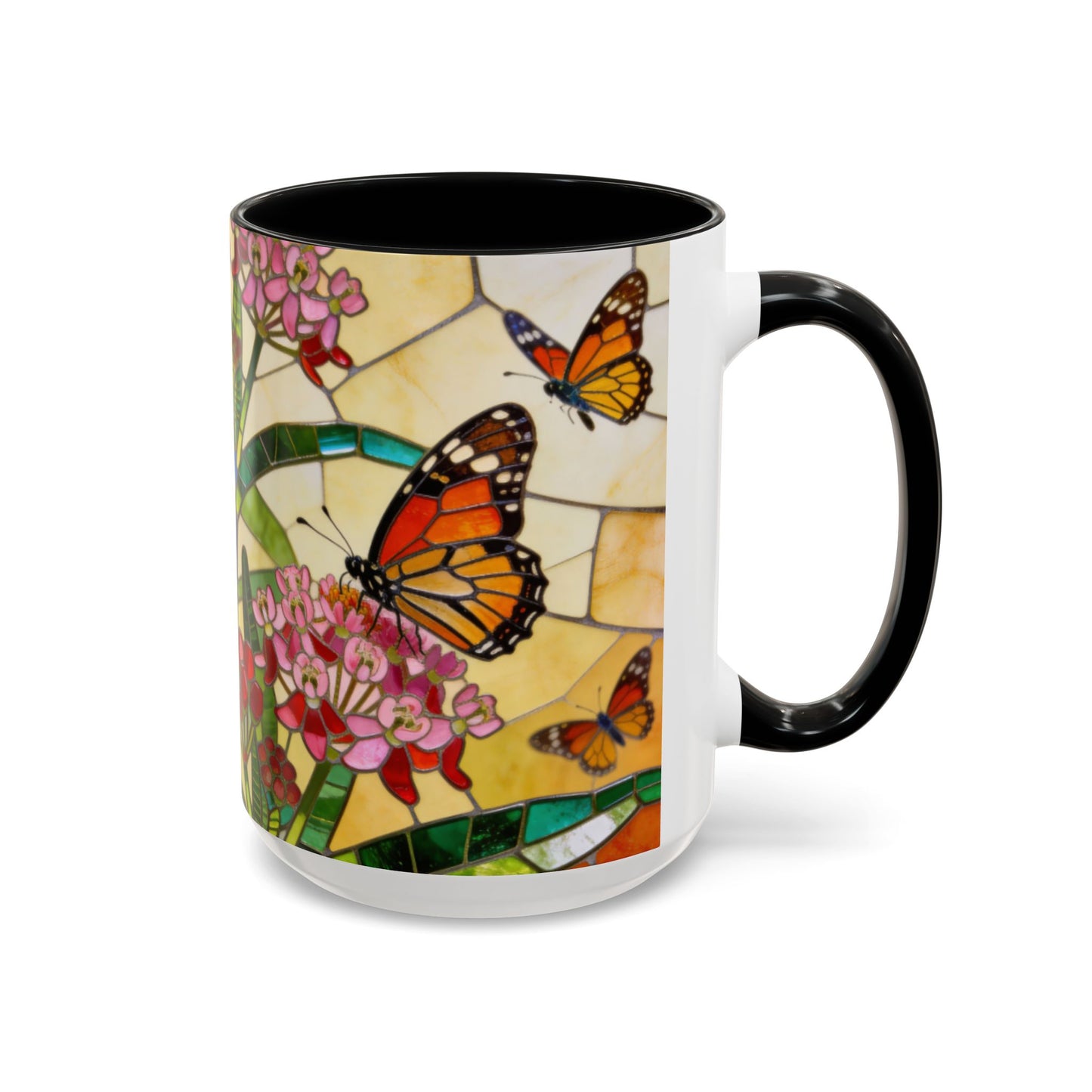 Monarch Stained Glass Style Coffee/Tea Mug (15oz)