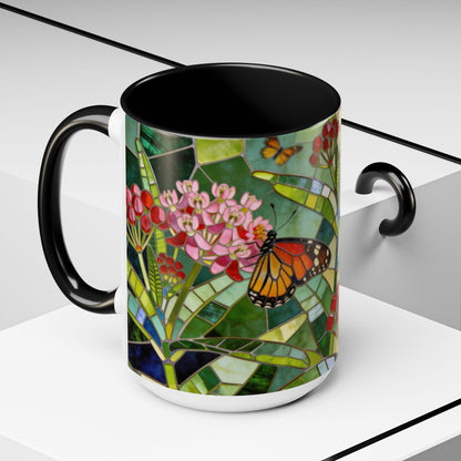 Monarch Stained Glass Style Coffee/Tea Mug (15oz)