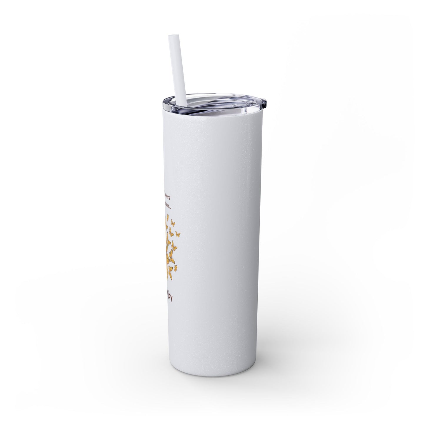 Choose Joy - Skinny Tumbler with Straw