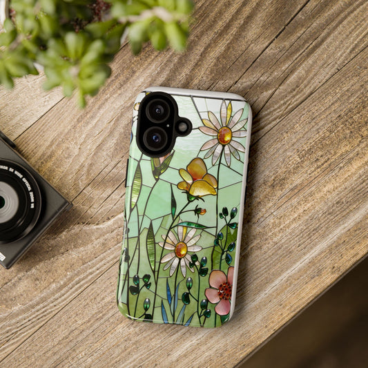 Wildflower Stained Glass Style Phone Case
