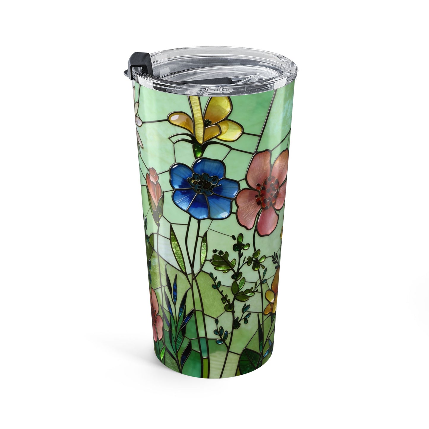 Wildflower Stained Glass Style 20oz Tumbler