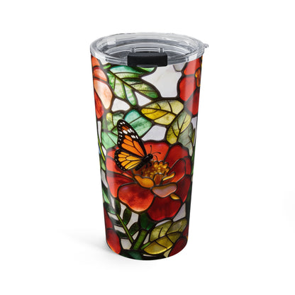 Monarch Butterfly Stained Glass Style 20oz Tumbler