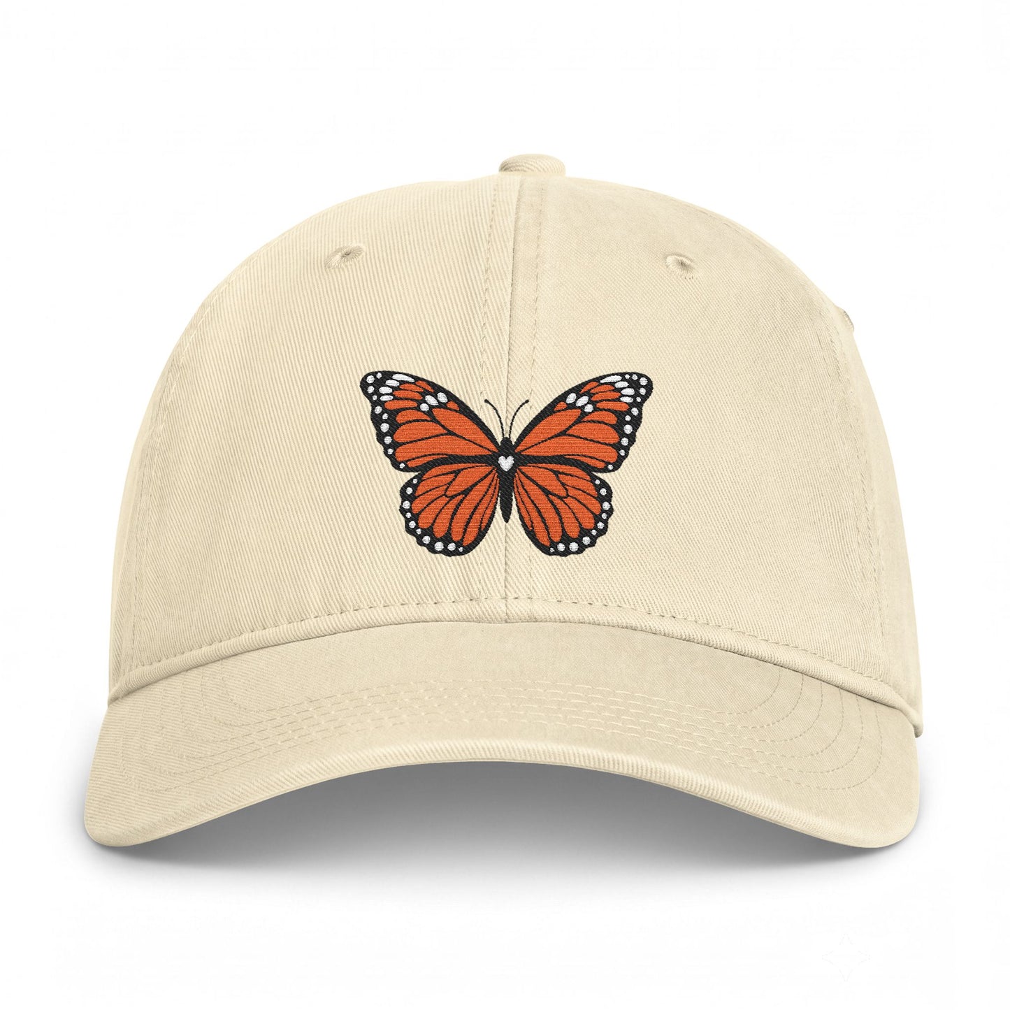 Monarch Butterfly Embroidered Cap