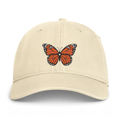 Monarch Butterfly Embroidered Cap