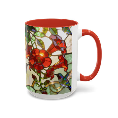 Hummingbird Stained Glass Style Coffee/Tea Mug (15oz)