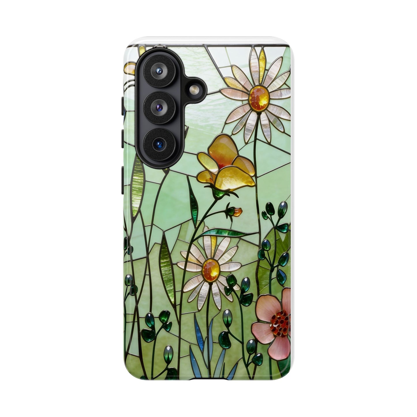 Wildflower Stained Glass Style Phone Case