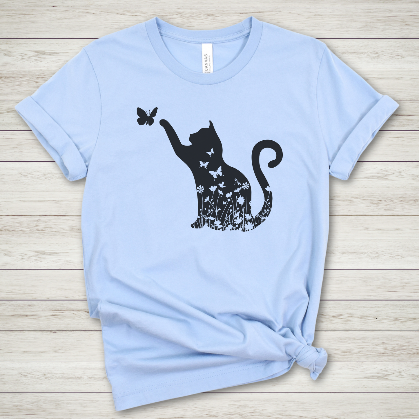 Cat and Butterfly Premium Tee