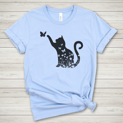 Cat and Butterfly Premium Tee