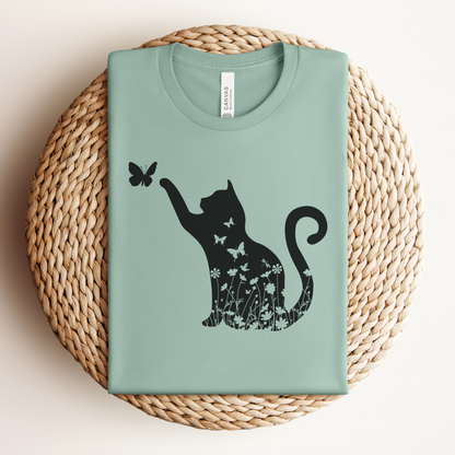 Cat and Butterfly Premium Tee