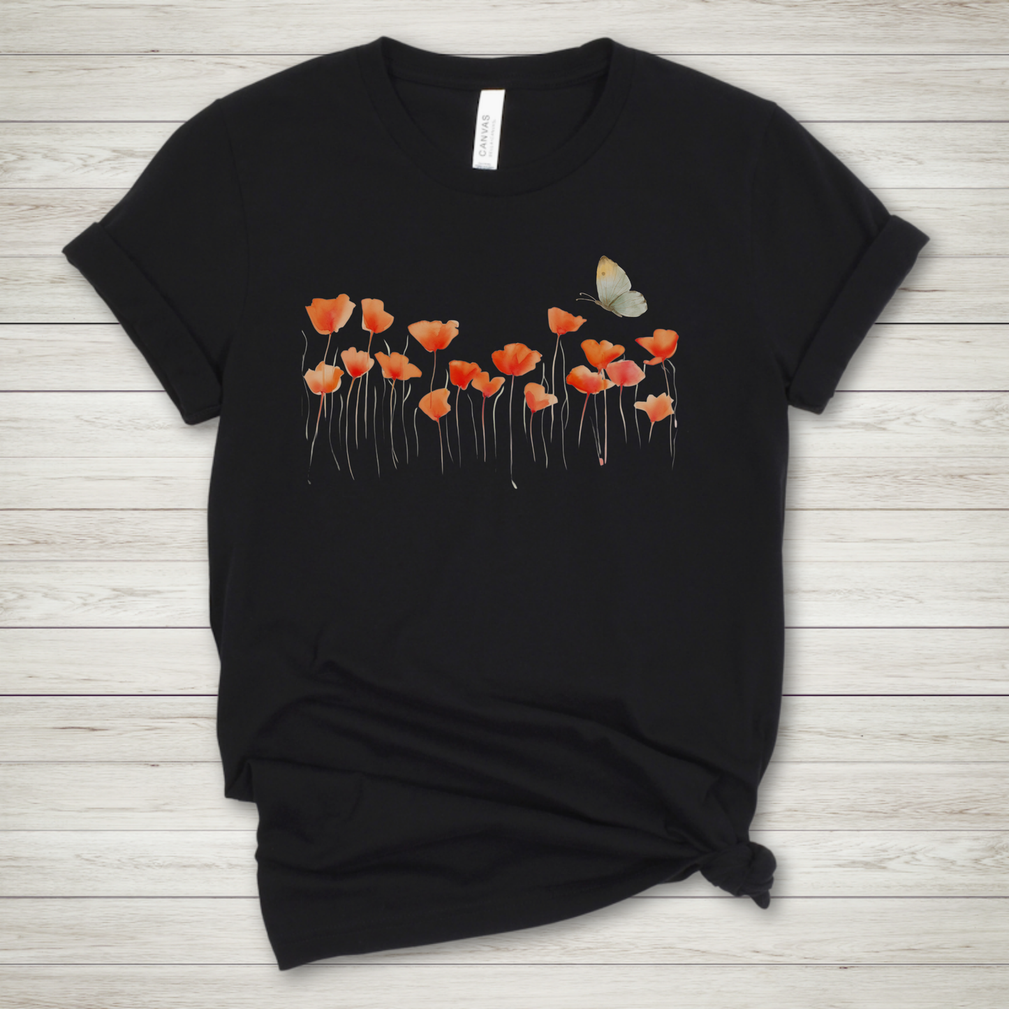 Butterfly and Poppies Premium Tee