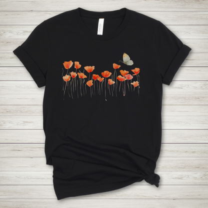 Butterfly and Poppies Premium Tee