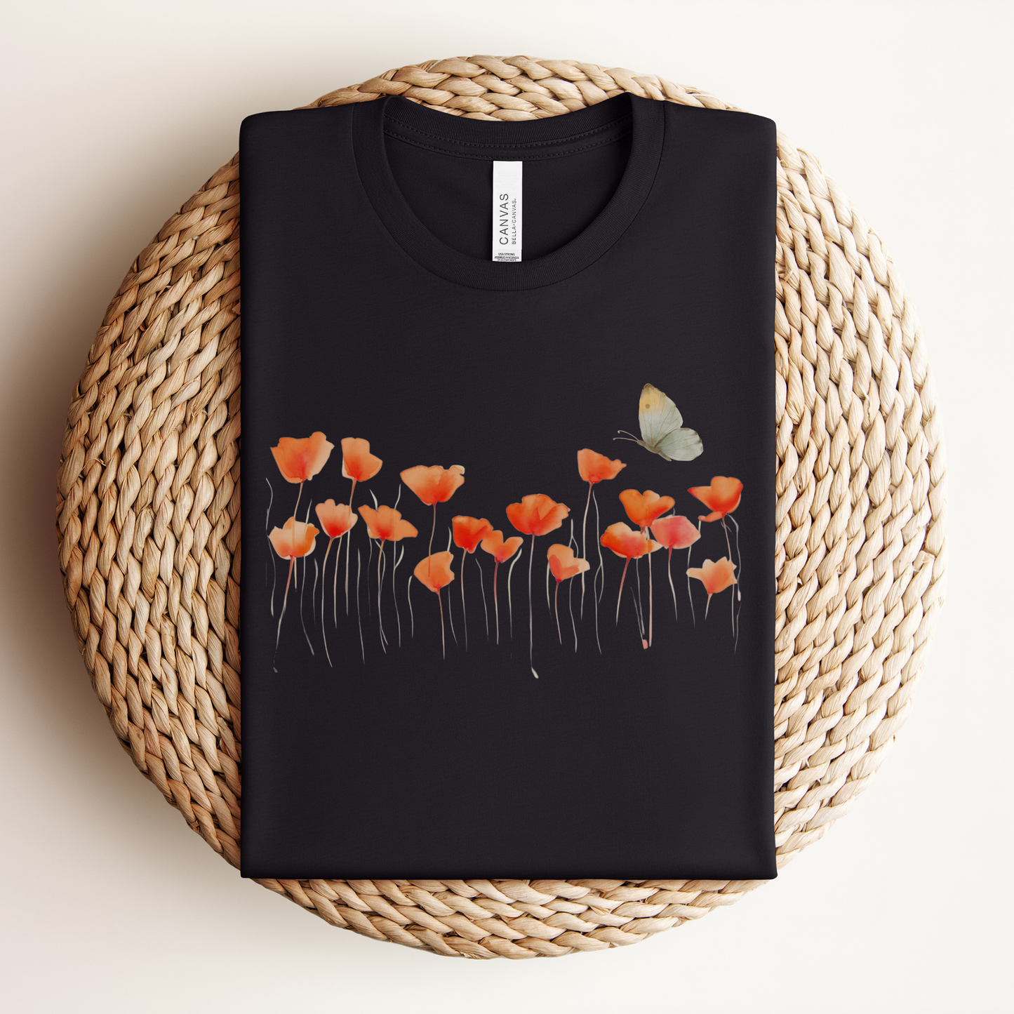 Butterfly and Poppies Premium Tee
