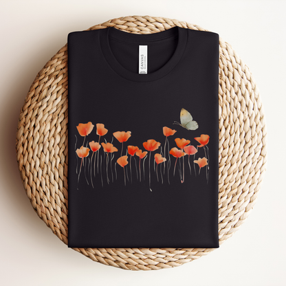 Butterfly and Poppies Premium Tee