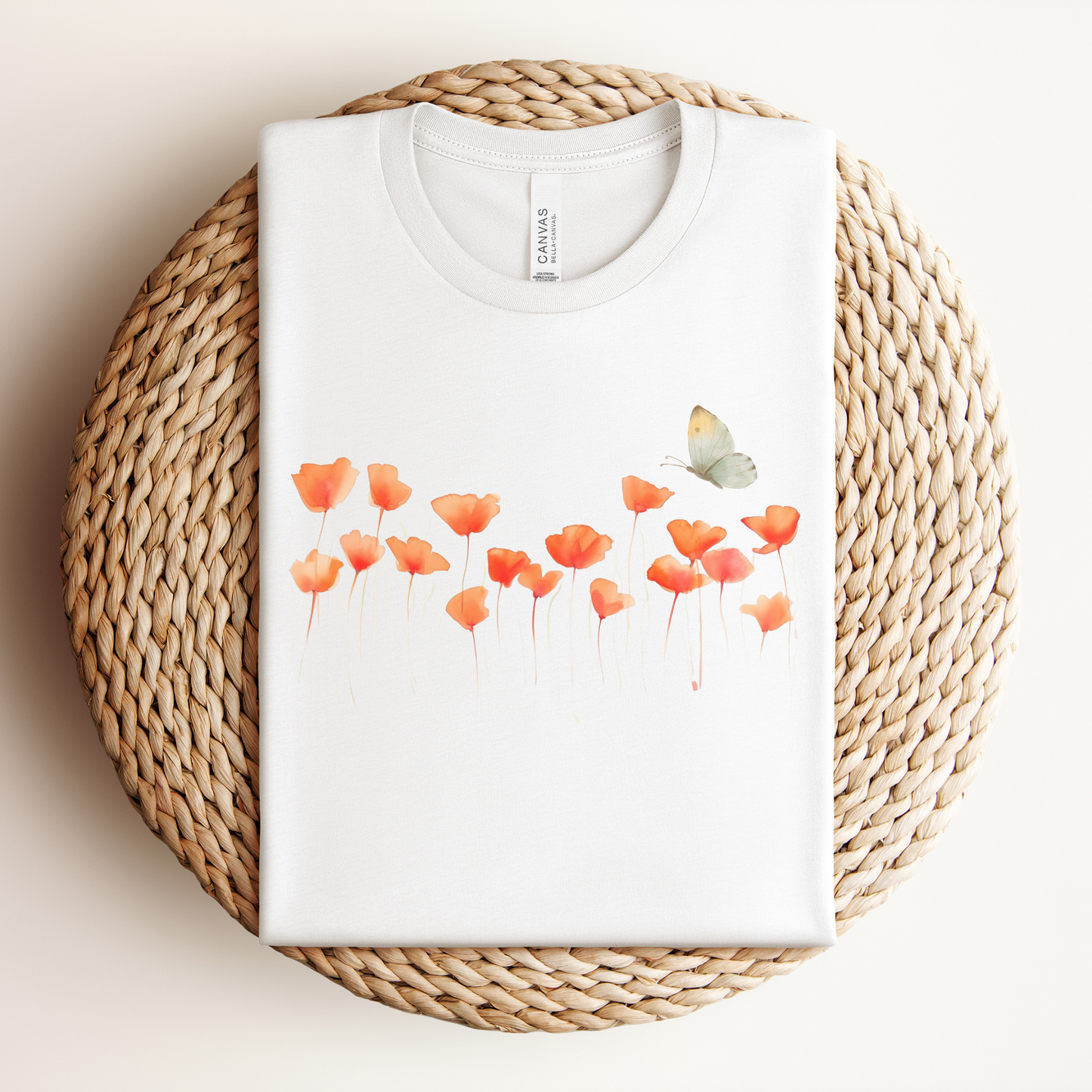 Butterfly and Poppies Premium Tee