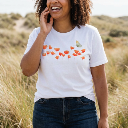 Butterfly and Poppies Premium Tee