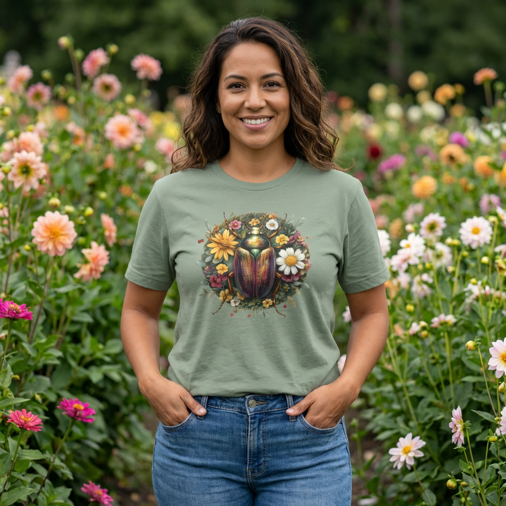 Floral Beetle Premium Tee