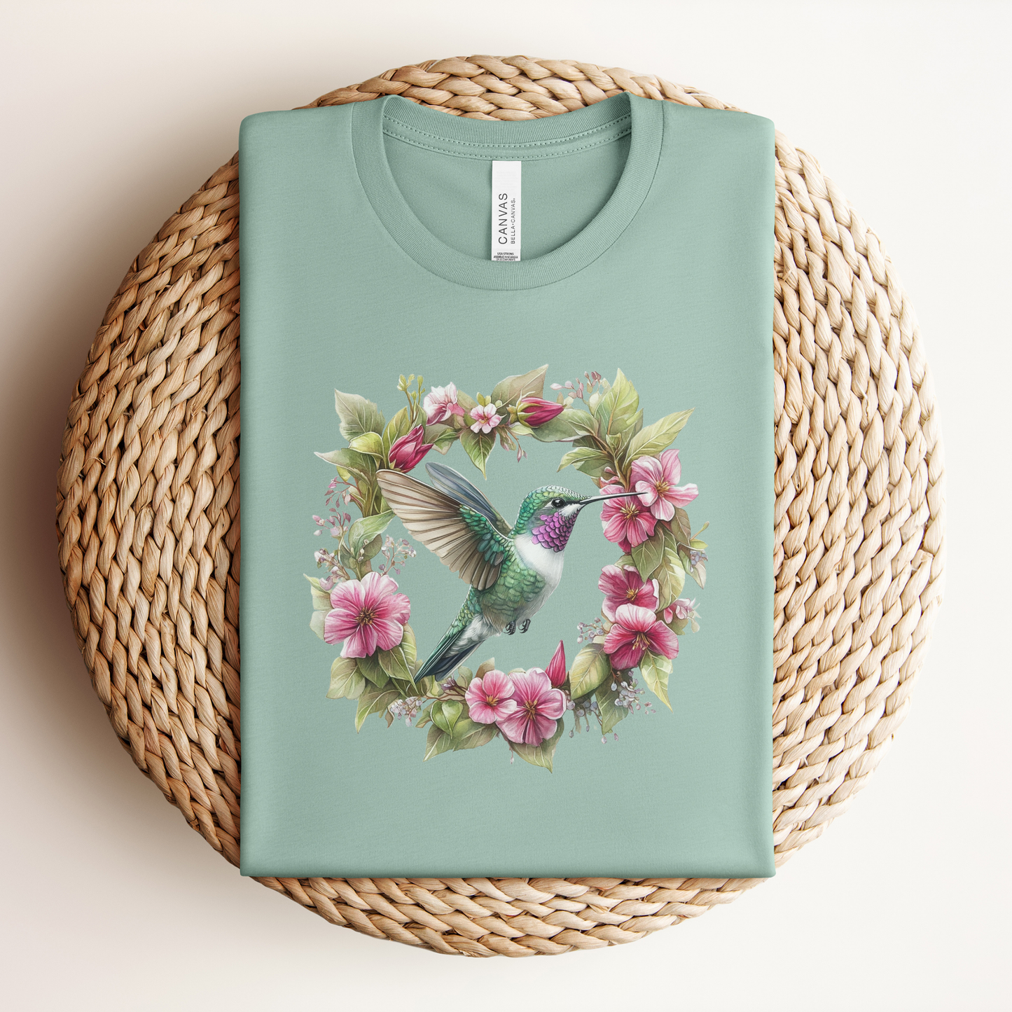 Hummingbird Wreath Premium Tee
