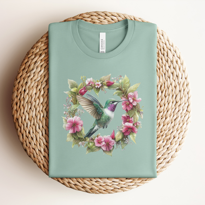 Hummingbird Wreath Premium Tee