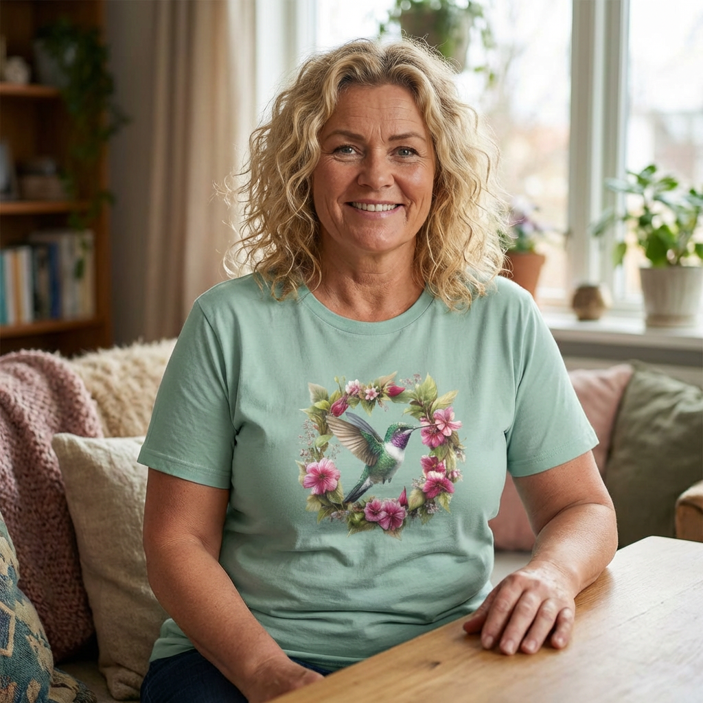 Hummingbird Wreath Premium Tee