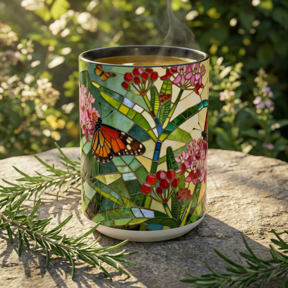 Monarch Stained Glass Style Coffee/Tea Mug (15oz)