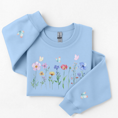 Wildflowers and Butterflies Premium Sweatshirt