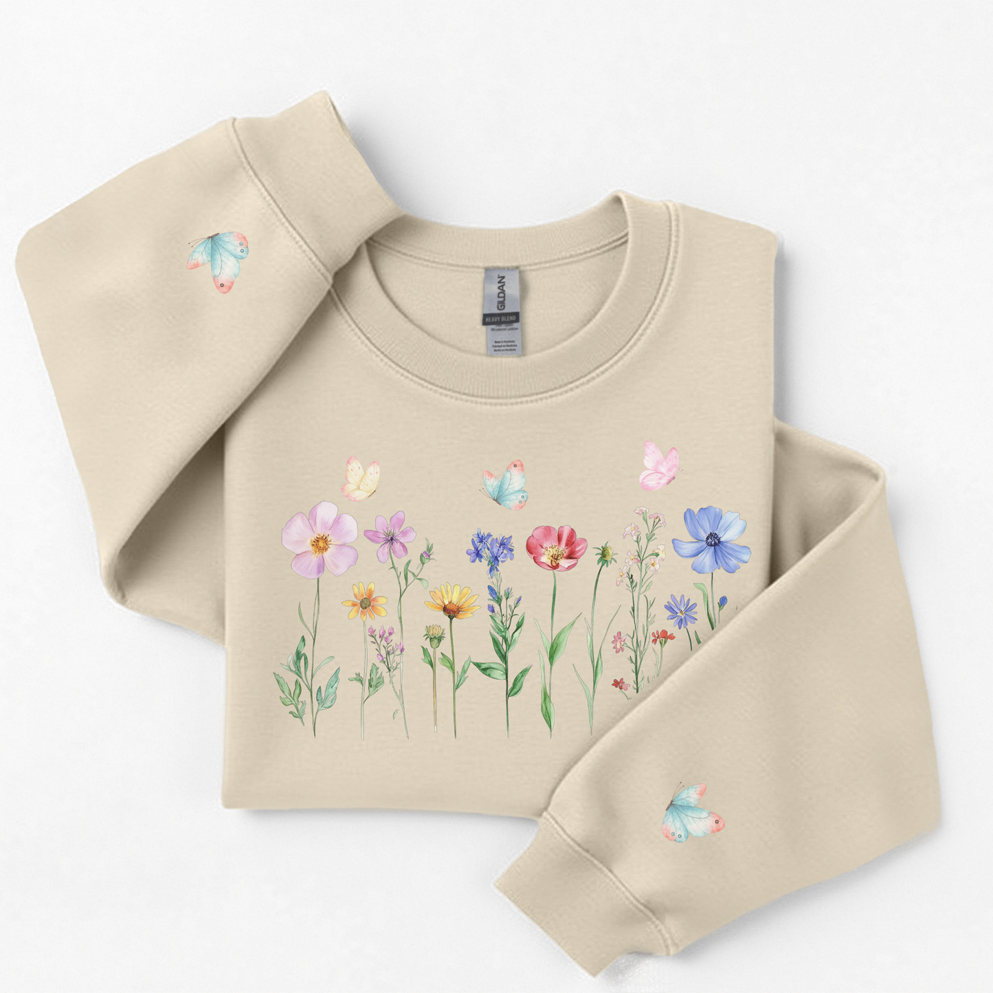 Wildflowers and Butterflies Premium Sweatshirt