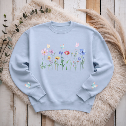 Wildflowers and Butterflies Premium Sweatshirt