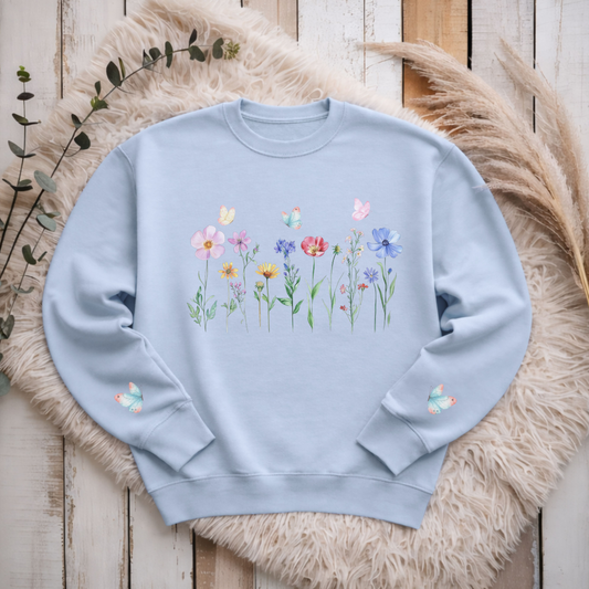 Wildflowers and Butterflies Premium Sweatshirt