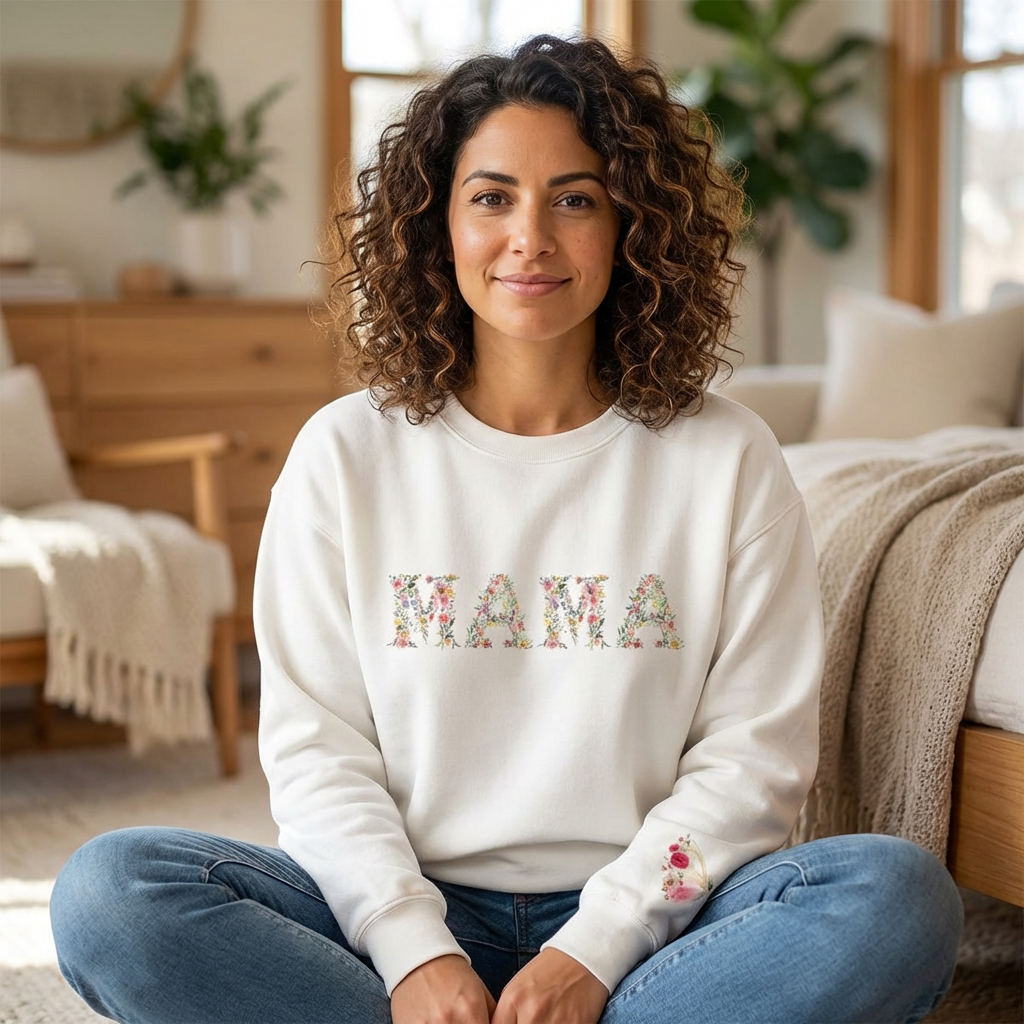 Floral MAMA Premium Sweatshirt