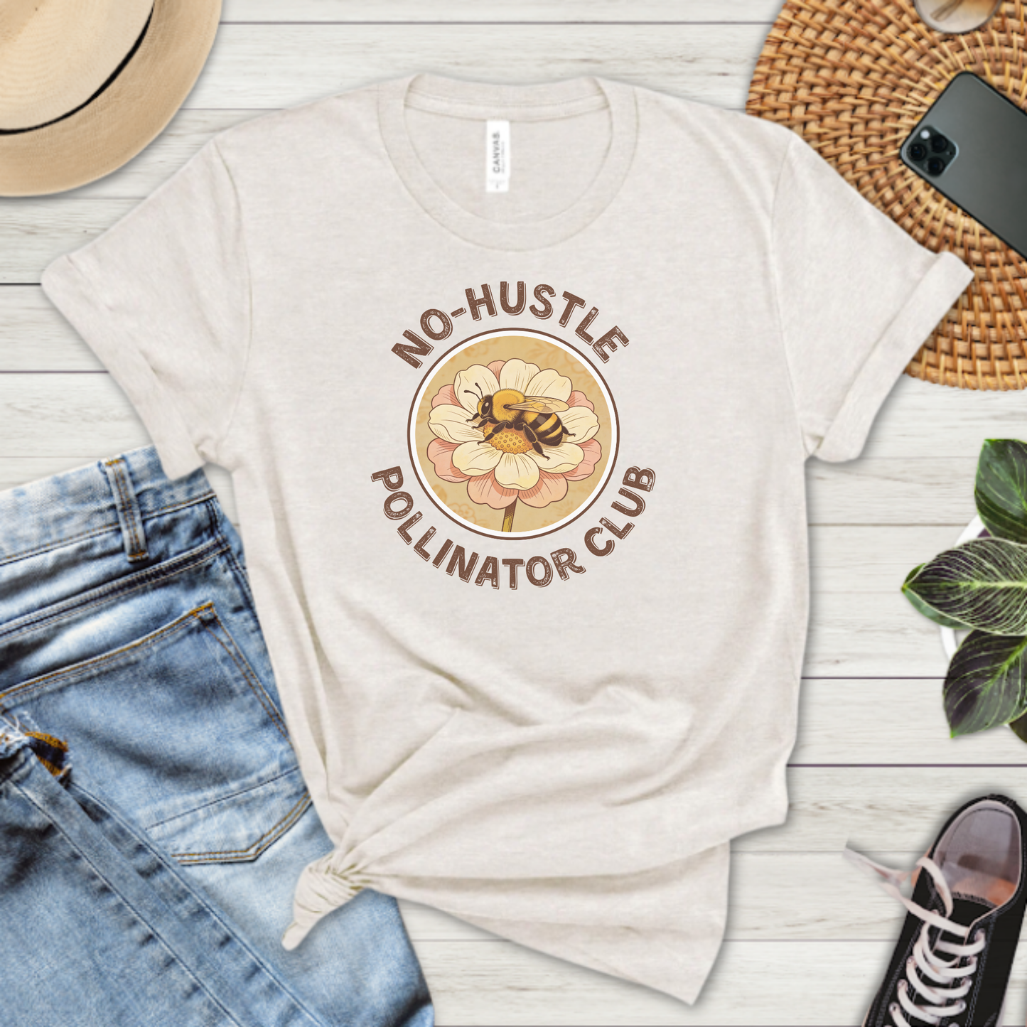No Hustle Pollinator Club Premium Tee