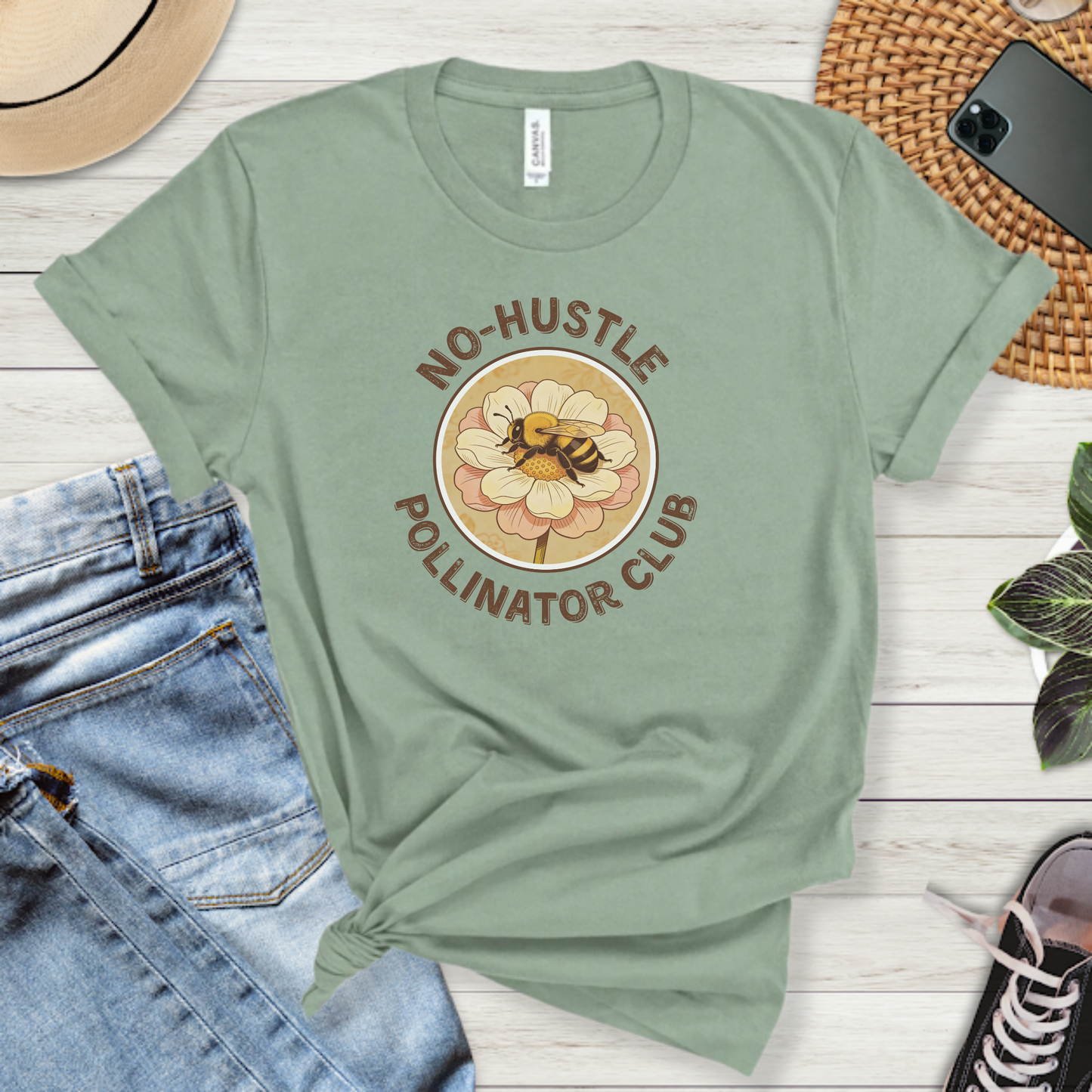 No Hustle Pollinator Club Premium Tee