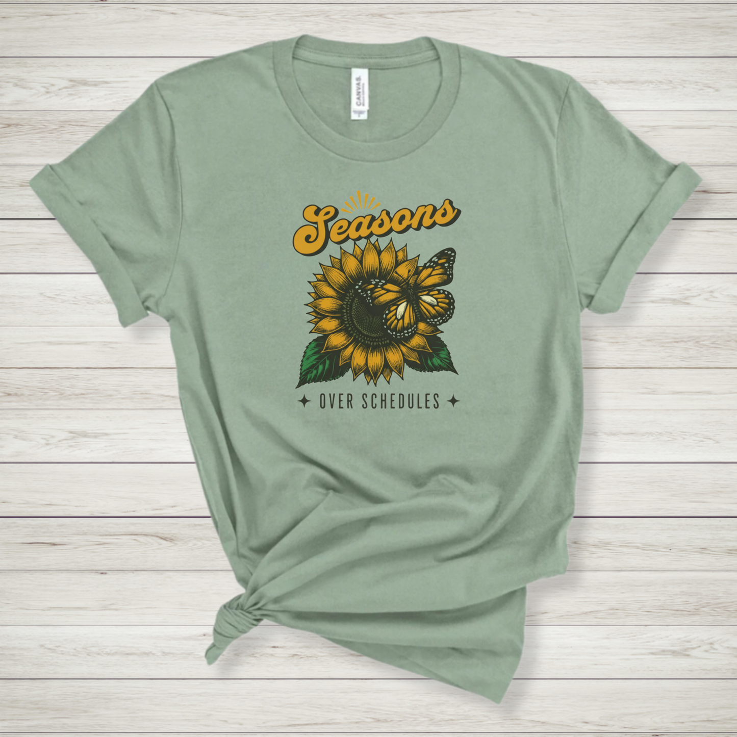 Seasons over Schedules Butterfly Premium Tee