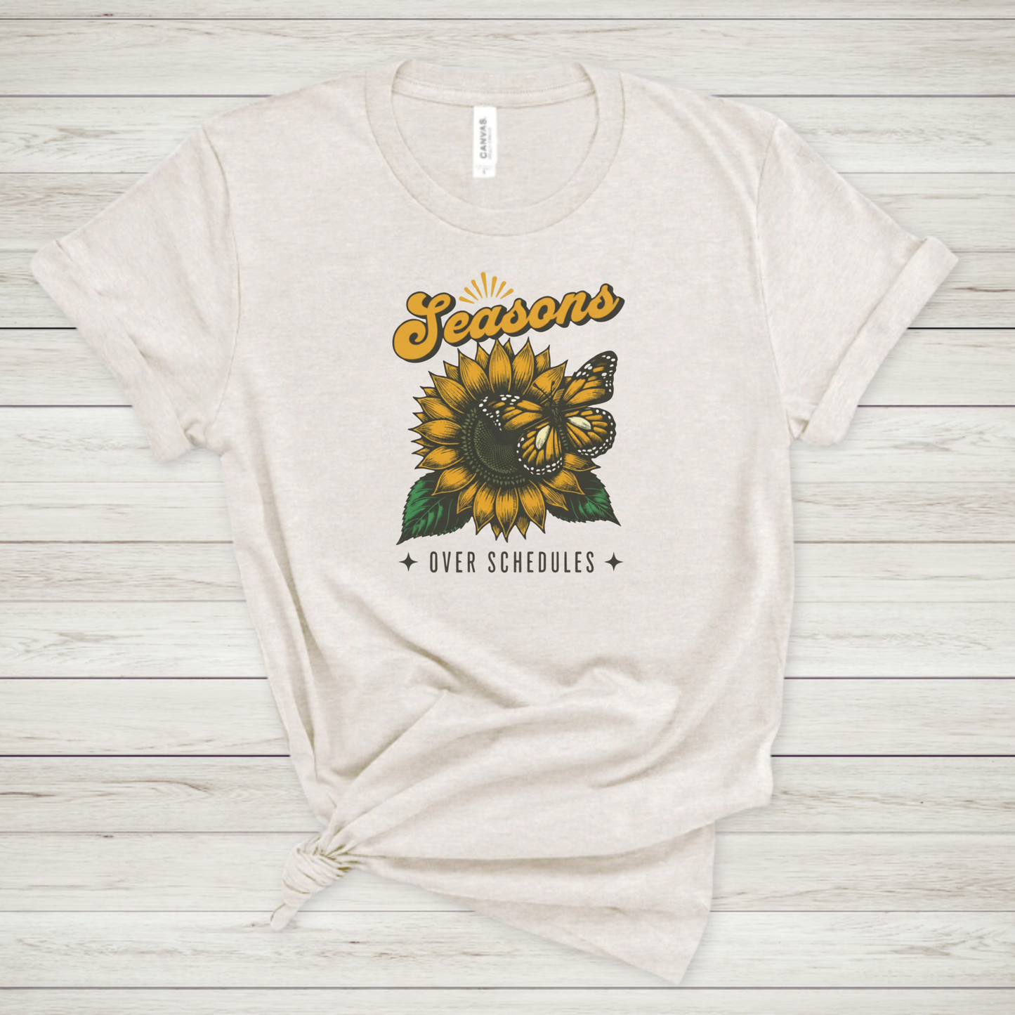 Seasons over Schedules Butterfly Premium Tee