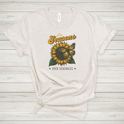 Seasons over Schedules Butterfly Premium Tee