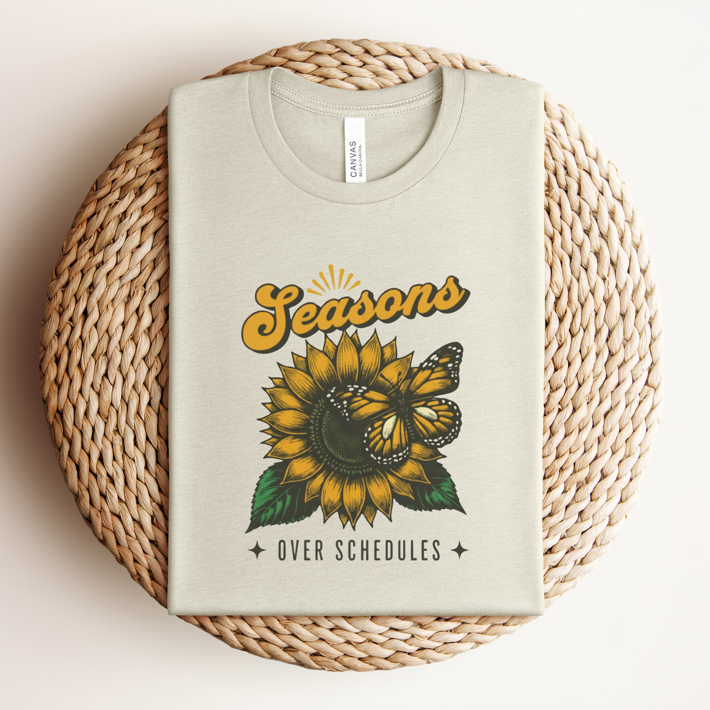 Seasons over Schedules Butterfly Premium Tee