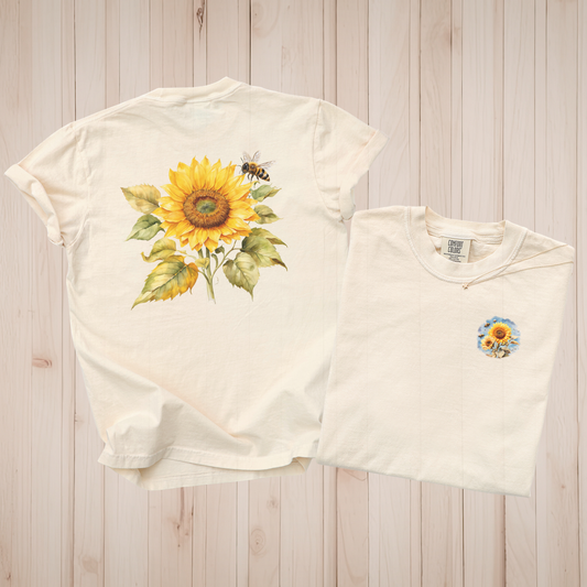 Sunflower and Bees Premium Tee