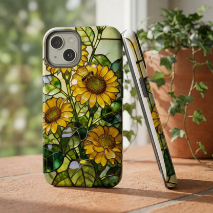 Sunflower Stained Glass Style Phone Case