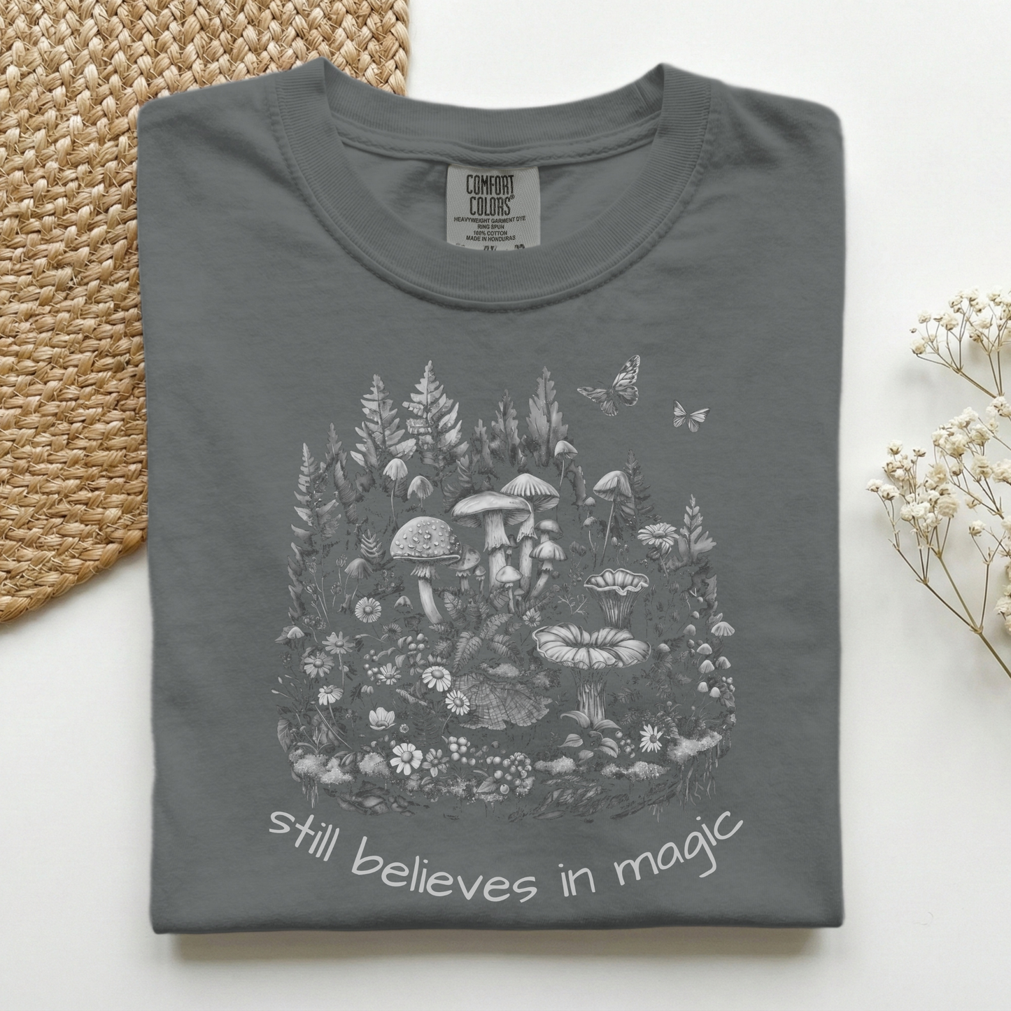 Still Believes in Magic Grayscale Premium Tee