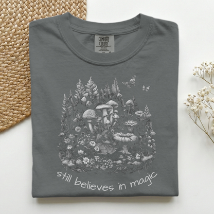 Still Believes in Magic Grayscale Premium Tee