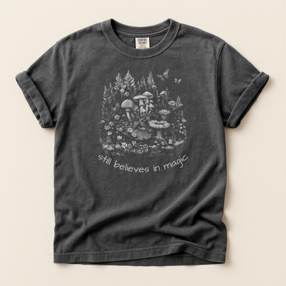 Still Believes in Magic Grayscale Premium Tee