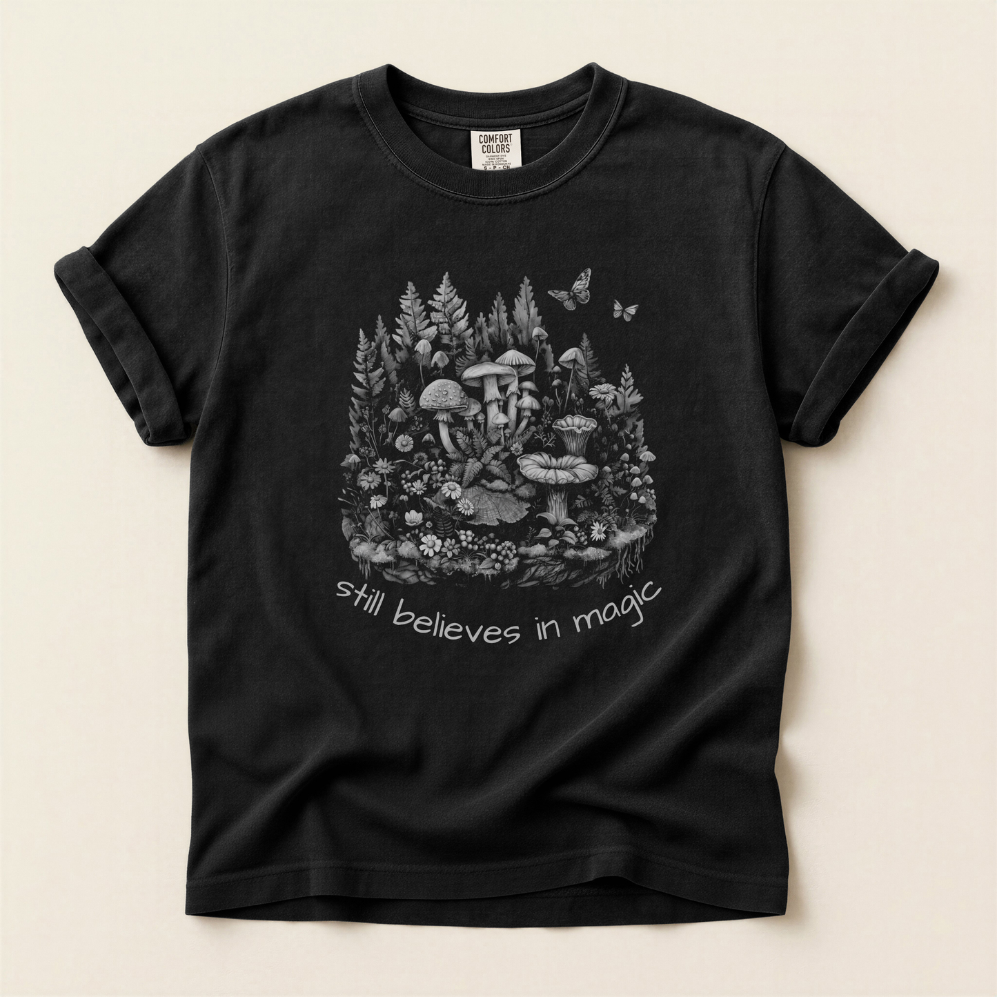 Still Believes in Magic Grayscale Premium Tee