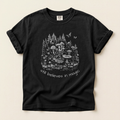 Still Believes in Magic Grayscale Premium Tee