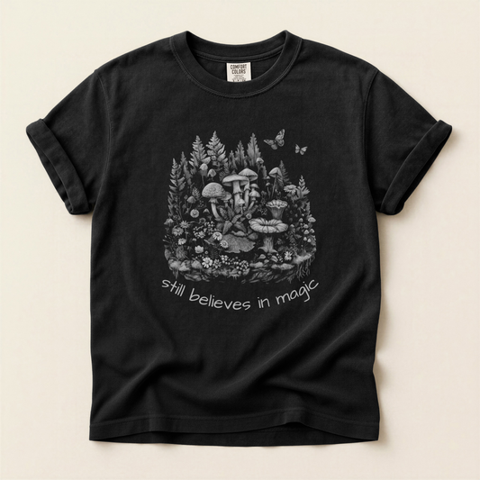 Still Believes in Magic Grayscale Premium Tee