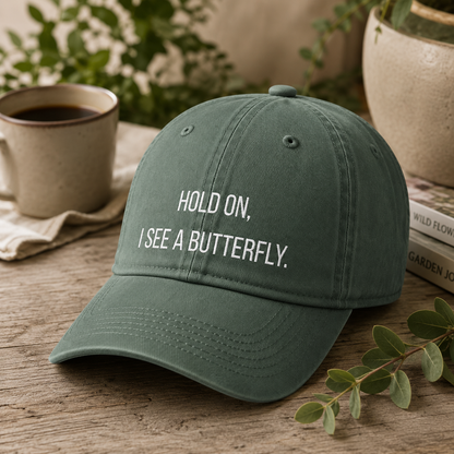 Hold On Embroidered Cap